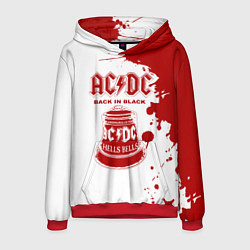 Толстовка-худи мужская ACDC Back in Black, цвет: 3D-красный