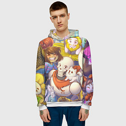 Толстовка-худи мужская UNDERTALE, цвет: 3D-белый — фото 2