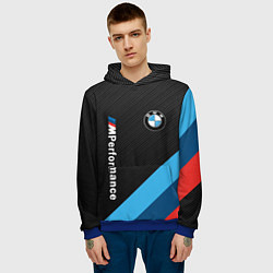 Толстовка-худи мужская BMW M PERFORMANCE, цвет: 3D-синий — фото 2