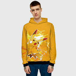 Толстовка-худи мужская PikaPika, цвет: 3D-черный — фото 2