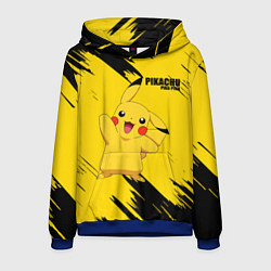 Толстовка-худи мужская PIKACHU: PIKA PIKA, цвет: 3D-синий
