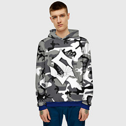 Толстовка-худи мужская Камуфляж Sabaton, цвет: 3D-синий — фото 2