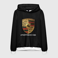 Толстовка-худи мужская PORSCHE, цвет: 3D-белый