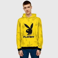 Толстовка-худи мужская PLAYBOY, цвет: 3D-черный — фото 2