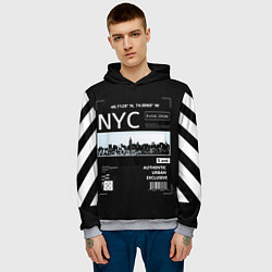 Толстовка-худи мужская Off-White: NYC, цвет: 3D-меланж — фото 2