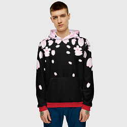 Толстовка-худи мужская САКУРА, цвет: 3D-красный — фото 2