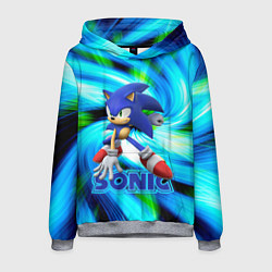 Толстовка-худи мужская Sonic, цвет: 3D-меланж