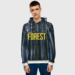 Толстовка-худи мужская THE FOREST, цвет: 3D-белый — фото 2