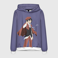 Толстовка-худи мужская Ranpo Edogawa, цвет: 3D-белый