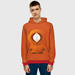 Толстовка-худи мужская ЮЖНЫЙ ПАРК, цвет: 3D-красный — фото 2