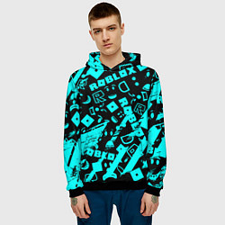 Толстовка-худи мужская Roblox, цвет: 3D-черный — фото 2