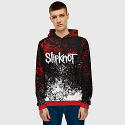 Толстовка-худи мужская SLIPKNOT, цвет: 3D-красный — фото 2