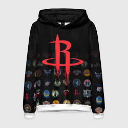 Толстовка-худи мужская Houston Rockets 2, цвет: 3D-белый