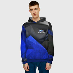 Толстовка-худи мужская SUBARU, цвет: 3D-синий — фото 2