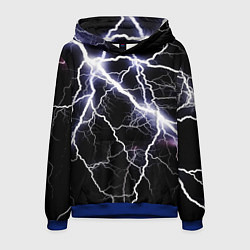 Толстовка-худи мужская Молния, цвет: 3D-синий