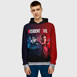 Толстовка-худи мужская Resident Evil 2, цвет: 3D-меланж — фото 2