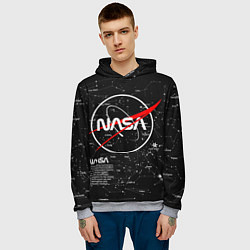 Толстовка-худи мужская NASA, цвет: 3D-меланж — фото 2