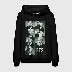 Толстовка-худи мужская BTS, цвет: 3D-черный