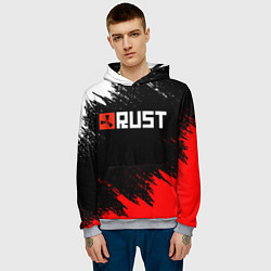 Толстовка-худи мужская RUST, цвет: 3D-меланж — фото 2
