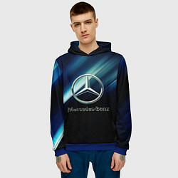 Толстовка-худи мужская Mercedes, цвет: 3D-синий — фото 2