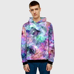 Толстовка-худи мужская Color splashes, цвет: 3D-черный — фото 2