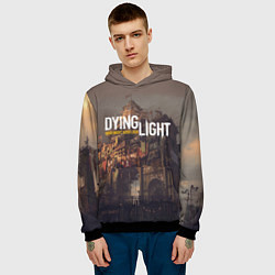 Толстовка-худи мужская DYING LIGHT спина Z, цвет: 3D-черный — фото 2