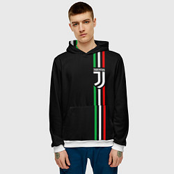 Толстовка-худи мужская JUVENTUS, цвет: 3D-белый — фото 2