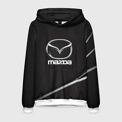 Толстовка-худи мужская MAZDA, цвет: 3D-белый
