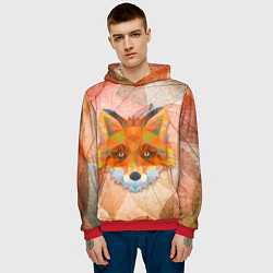 Толстовка-худи мужская Fox, цвет: 3D-красный — фото 2