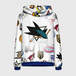 Мужская толстовка San Jose Sharks NHL teams pattern