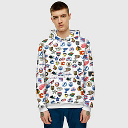 Толстовка-худи мужская NHL PATTERN Z, цвет: 3D-белый — фото 2