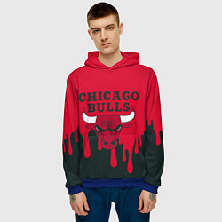 Толстовка-худи мужская Chicago Bulls, цвет: 3D-синий — фото 2