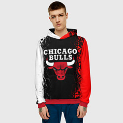 Толстовка-худи мужская CHICAGO BULLS, цвет: 3D-красный — фото 2