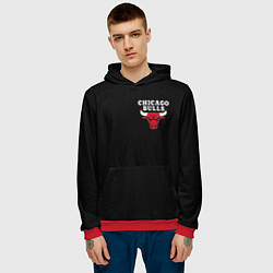 Толстовка-худи мужская CHICAGO BULLS, цвет: 3D-красный — фото 2