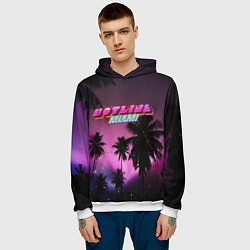 Толстовка-худи мужская HOTLINE MIAMI, цвет: 3D-белый — фото 2