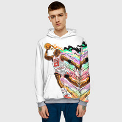 Толстовка-худи мужская МАЙКЛ ДЖОРДАН, цвет: 3D-меланж — фото 2