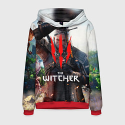 Толстовка-худи мужская The Witcher, цвет: 3D-красный