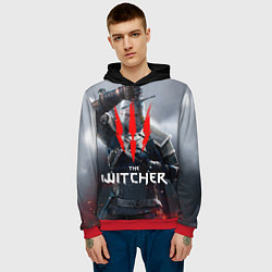 Толстовка-худи мужская The Witcher, цвет: 3D-красный — фото 2