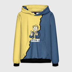 Толстовка-худи мужская Fallout logo boy, цвет: 3D-черный