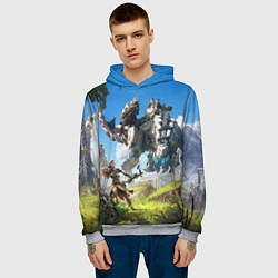 Толстовка-худи мужская HORIZON ZERO DAWN, цвет: 3D-меланж — фото 2