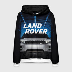 Толстовка-худи мужская LAND ROVER, цвет: 3D-белый
