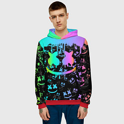 Толстовка-худи мужская MARSHMELLO, цвет: 3D-красный — фото 2