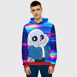 Толстовка-худи мужская Sans undertale Санс, цвет: 3D-красный — фото 2