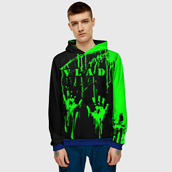 Толстовка-худи мужская Влад, цвет: 3D-синий — фото 2