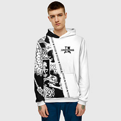 Толстовка-худи мужская Дмитрий, цвет: 3D-белый — фото 2
