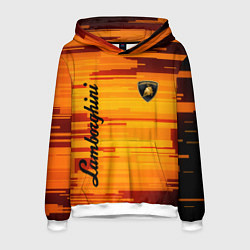 Толстовка-худи мужская LAMBORGHINI, цвет: 3D-белый