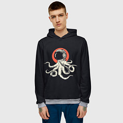 Толстовка-худи мужская Космический осьминог Z, цвет: 3D-меланж — фото 2
