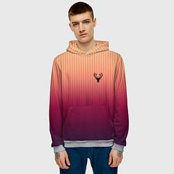 Толстовка-худи мужская The Gradient Of Deer, цвет: 3D-меланж — фото 2
