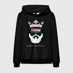 Толстовка-худи мужская Таджикистан - король, цвет: 3D-черный