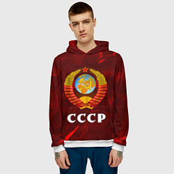 Толстовка-худи мужская СССР USSR, цвет: 3D-белый — фото 2